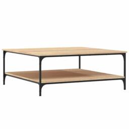 Berkfield Home Coffee Table Sonoma Oak 100x100x40 cm Engineered Wood in Tan - Size: 100 x 100 x 40 cm - thumbnail 1