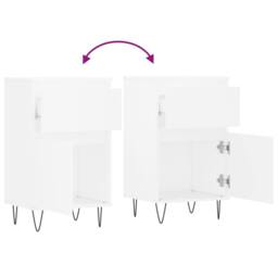 Berkfield Home Sideboard White 40x35x70 cm Engineered Wood - Size: 40 x 35 x 70 cm - thumbnail 9