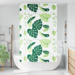 Berkfield Home Shower Roller Blind with Cassette 140x240 cm Fabric Width 136 cm in Green - thumbnail 2