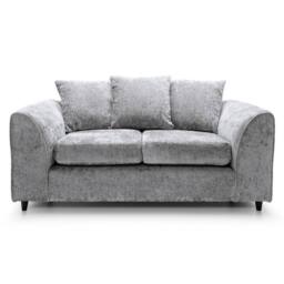 Furnishings For Less UK Monaco Chenille Fabric 3 Piece Sofa Suite - 3, 2 & Armchair Seater Scatter Back in Light Grey - thumbnail 3
