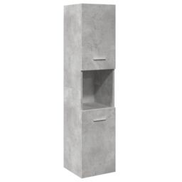 Berkfield Home 4 Piece Bathroom Furniture Set Concrete Grey Engineered Wood - thumbnail 6