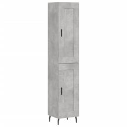 Berkfield Home Highboard Concrete Grey 34.5x34x180 cm Engineered Wood - thumbnail 1