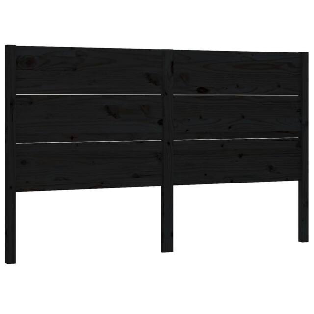 Berkfield Home Headboard Black 126x4x100 cm Solid Wood Pine - Size: 126 x 4 x 100 cm - image 1