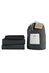 Panda London Bamboo & French Linen Complete Bedding Set in Dark Grey - Size: Super King - thumbnail 2