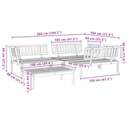 Berkfield Home 4 Piece Garden Pallet Sofa Set Solid Wood Acacia in Brown - thumbnail 7