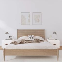 Berkfield Home Bedside Cabinets 2 pcs White 40x34x35 cm Solid Wood Pine - Size: 40 x 34 x 35 cm - thumbnail 1