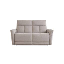 Aspire Grayson Fabric Upholstered Power Recliner Two Seater Sofa with USB in Fawn - Size: 2 Seater - thumbnail 4