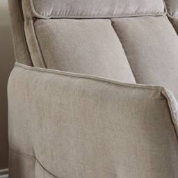 Aspire Grayson Fabric Upholstered Power Recliner Two Seater Sofa with USB in Fawn - Size: 2 Seater - thumbnail 6