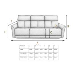 Aspire Grayson Fabric Upholstered Power Recliner Two Seater Sofa with USB in Fawn - Size: 2 Seater - thumbnail 7
