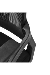 Living and Home Mesh Office Chair with Armrests & Lumbar Support in Black - thumbnail 5