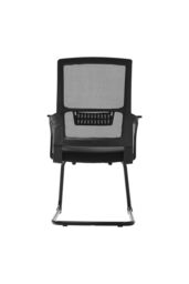 Living and Home Mesh Office Chair with Armrests & Lumbar Support in Black - thumbnail 2