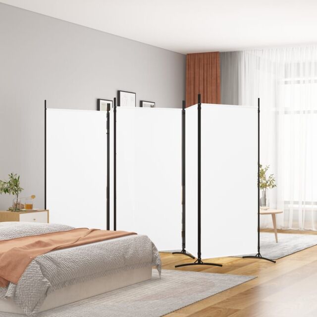Berkfield Home 5-Panel Room Divider White 433x180 cm Fabric - image 1