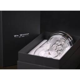 WILLIAM WIDDOP Rotating Pendulum Anniversary Clock Silver - thumbnail 9