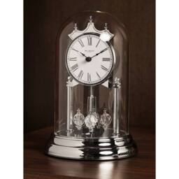 WILLIAM WIDDOP Rotating Pendulum Anniversary Clock Silver - thumbnail 2