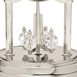WILLIAM WIDDOP Rotating Pendulum Anniversary Clock Silver - thumbnail 4