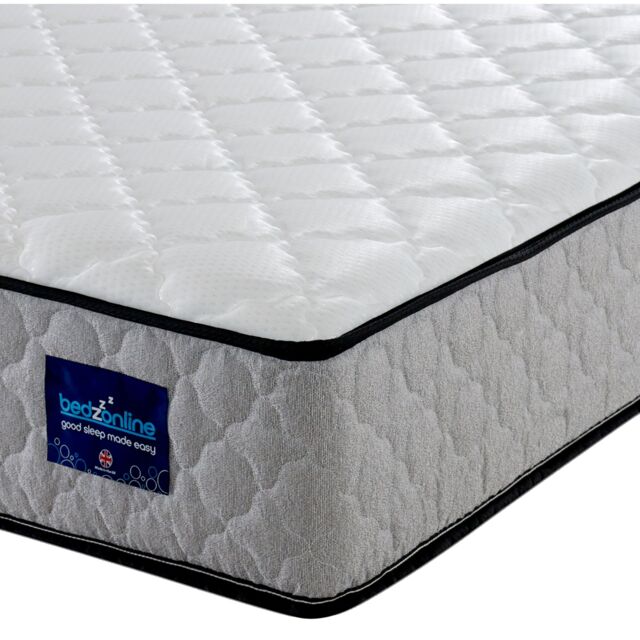 Bedzonline 4FT Air Feel Orthopedic Mattress - Memory Foam & Spring Support for Perfect Ergonomic Sleep in Grey - Size: Small Double - image 1