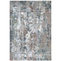Kukoon Blue Grey Abstract Modern Soft Area Rug in Stone - Size: 80 cm x 150 cm - thumbnail 4