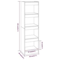 Berkfield Home Book Cabinet/Room Divider Grey Sonoma 40x30x135 cm - Size: 40 x 30 x 135 cm - thumbnail 7