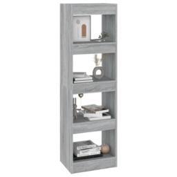 Berkfield Home Book Cabinet/Room Divider Grey Sonoma 40x30x135 cm - Size: 40 x 30 x 135 cm - thumbnail 5