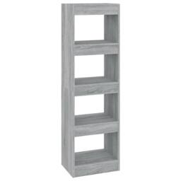 Berkfield Home Book Cabinet/Room Divider Grey Sonoma 40x30x135 cm - Size: 40 x 30 x 135 cm - thumbnail 1