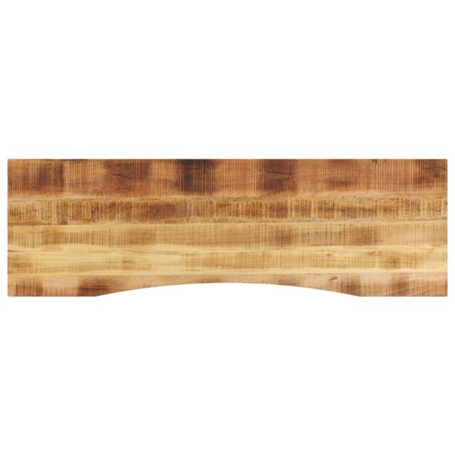 Berkfield Home Desk Top with Curve 160x50x2.5 cm Solid Wood Rough Mango in Brown - image 1