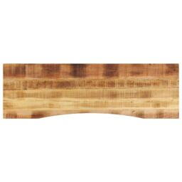 Berkfield Home Desk Top with Curve 160x50x2.5 cm Solid Wood Rough Mango in Brown - thumbnail 1