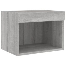 Berkfield Home 5 Piece TV Wall Units with LED Grey Sonoma Engineered Wood - thumbnail 9