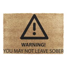 Artsy Mats Sober Warning doormat - Regular 60x40cm in Brown - Size: 40 cm x 60 cm - thumbnail 3