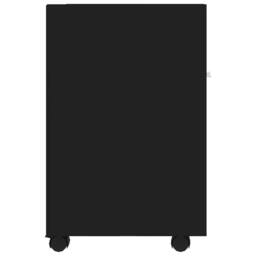 Berkfield Home Side Cabinet with Wheels Black 33x38x60 cm Engineered Wood - Size: 33 x 38 x 60 cm - thumbnail 5