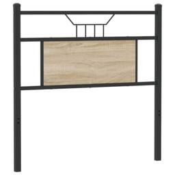Berkfield Home Headboard Sonoma Oak 80 cm Engineered Wood & Steel in Beige