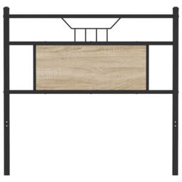Berkfield Home Headboard Sonoma Oak 80 cm Engineered Wood & Steel in Beige - thumbnail 4