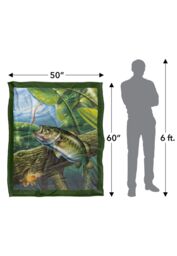 JQ Licensing Fooled Bass Fishing Silky Touch Super Soft Throw Blanket 152 X 127 cm in White - thumbnail 5