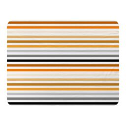 Benjamin Tate Design Striped Pattern Orange Black Gray Beige & Brown Blanket in Natural - Size: 120 cm x 150 cm - thumbnail 1
