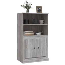 Berkfield Home Highboard Grey Sonoma 60x35.5x103.5 cm Engineered Wood - thumbnail 4