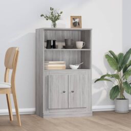 Berkfield Home Highboard Grey Sonoma 60x35.5x103.5 cm Engineered Wood - thumbnail 1