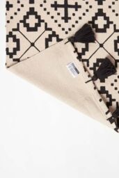 Homescapes Reva Black & White Cotton Geometric Rug - Size: 66 cm x 200 cm - thumbnail 5