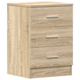 Berkfield Home Elegant Bedside Cabinets 2 pcs Sonoma Oak 38x35x56 cm Engineered Wood in Tan - Size: 38 x 35 x 56 cm - thumbnail 5