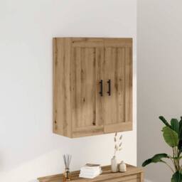 Berkfield Home Wall Mounted Cabinet Artisian Oak 69.5x34x90 cm Engineered Wood in Brown - thumbnail 2