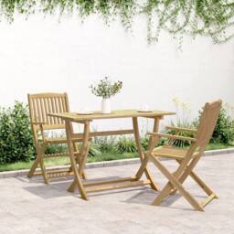 Berkfield Home Beautiful Folding Garden Table 110x55x75 cm Solid Wood Acacia in Brown - Size: 110 x 55 x 75 cm - thumbnail 1
