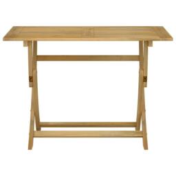 Berkfield Home Beautiful Folding Garden Table 110x55x75 cm Solid Wood Acacia in Brown - Size: 110 x 55 x 75 cm - thumbnail 4
