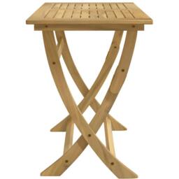 Berkfield Home Beautiful Folding Garden Table 110x55x75 cm Solid Wood Acacia in Brown - Size: 110 x 55 x 75 cm - thumbnail 5