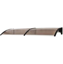 STILVORA Door Awning 195 cm with Curved Design in Brown - thumbnail 4