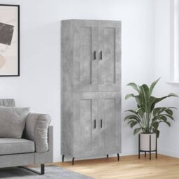 Berkfield Home Highboard Concrete Grey 69.5x34x180 cm Engineered Wood - thumbnail 1