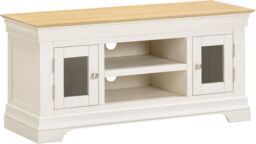 Seconique Bordeaux Small TV Stand (Fully Assembled) in Ivory - thumbnail 2