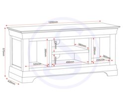 Seconique Bordeaux Small TV Stand (Fully Assembled) in Ivory - thumbnail 9