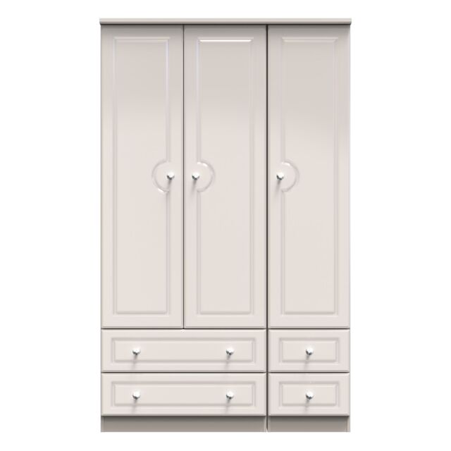 Ready Assembled 2 U Stratford Triple 2 Drawer + Drawer Wardrobe (Ready Assembled) in Taupe - image 1