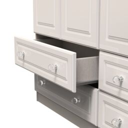 Ready Assembled 2 U Stratford Triple 2 Drawer + Drawer Wardrobe (Ready Assembled) in Taupe - thumbnail 7