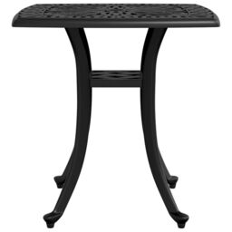 Berkfield Home Garden Table Black 53x53x53 cm Cast Aluminium - Size: 53 x 53 x 53 cm - thumbnail 5