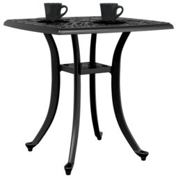 Berkfield Home Garden Table Black 53x53x53 cm Cast Aluminium - Size: 53 x 53 x 53 cm - thumbnail 4