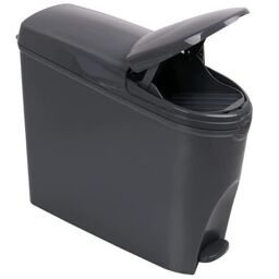 ProKleen Grey Pedal Operated Toilet Sanitary Bin 20L Capacity & 50 Bin Liners - thumbnail 2